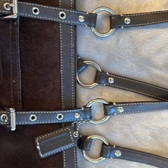 Brown Suede Coach Purse - Picture 2 of 7